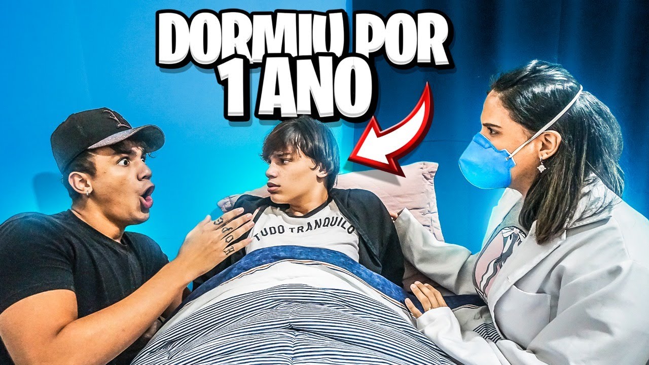 ACORDAMOS MEU IRMÃO FINGINDO QUE ELE DORMIU POR 1 ANO!!