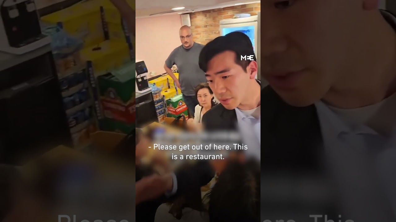 Activists confront Israeli ambassador Rafael Harpaz in Seoul restaurant