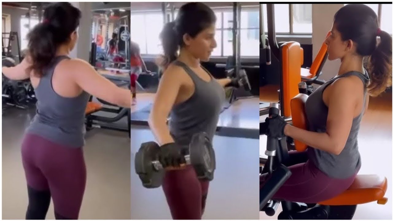 Actress Iswarya Menon Heavy Workout Video || Fitness || Stunning Gym Workout || Celebrity Show