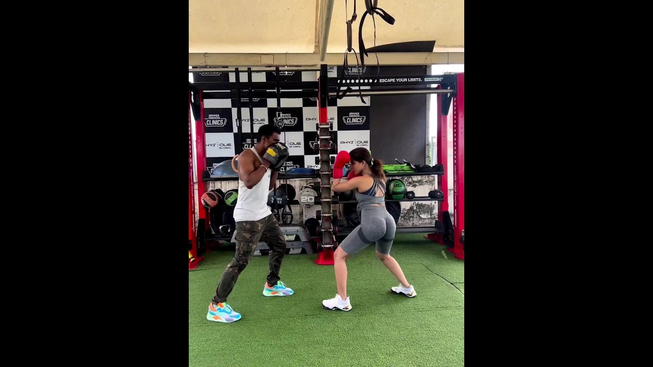 ACTRESS ISWARYA MENON's LATEST HOT  WORKOUT IN A TIGHT GYM OUTFITS