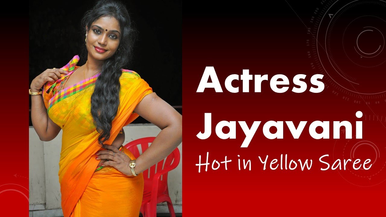 Actress Jayavani Hot in Yellow Saree Photos