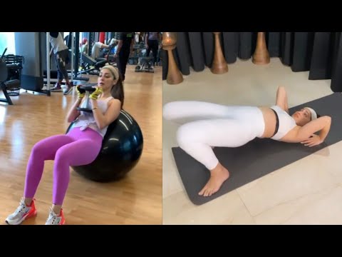 Actress Raai Laxmi workout video ||hot exercise