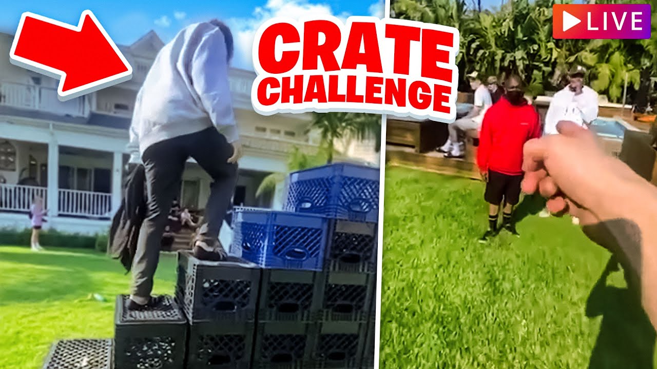 Adin Ross CRATE CHALLENGE FT. DDG, Poudii, Teanna Trump, Woah Vickey & MORE!!