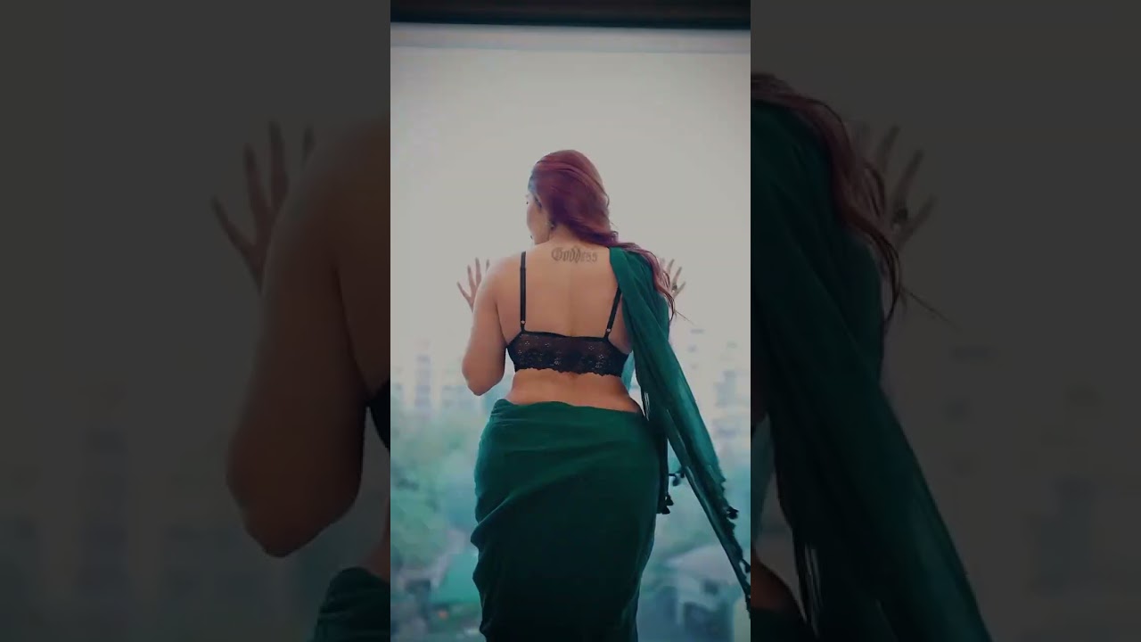 Aditi Mistry hot look in green saree 👀💞#celebrity #bollywood #explore #trending #viralvideo#ytshorts
