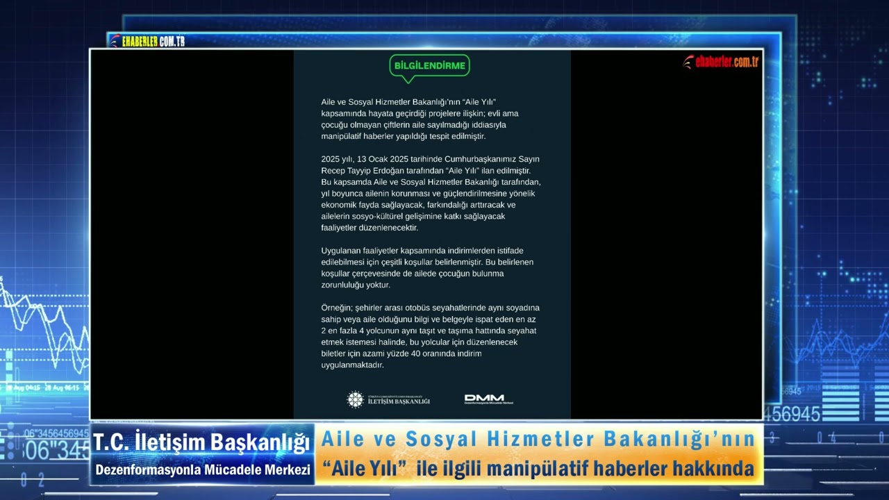 Aile ve Sosyal Hizmetler Bakanlığı’nın “Aile Yılı”  ile ilgili manipülatif haberler hakkında
