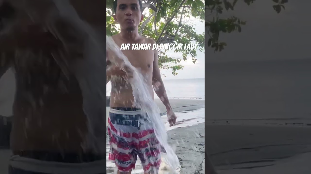 AIR TAWAR DI PINGGIR PANTAI #bunta #sea #ocean #beach #shortvideo #spearo #freediver #trip