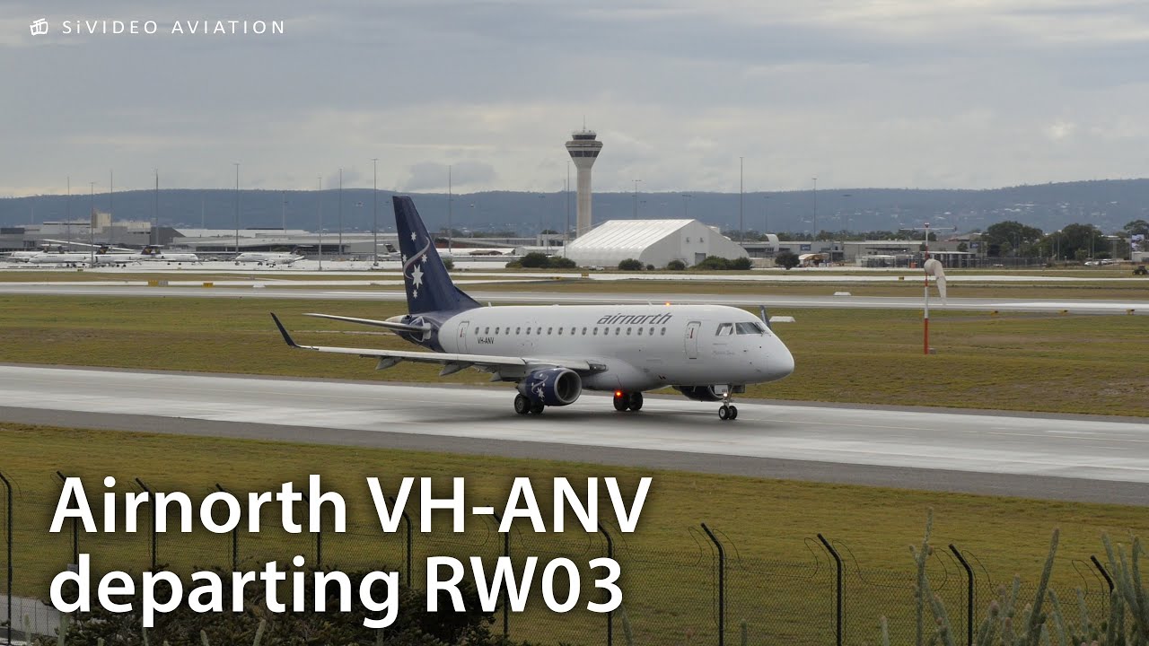Airnorth (VH-ANV) departing Perth Airport on RW03.