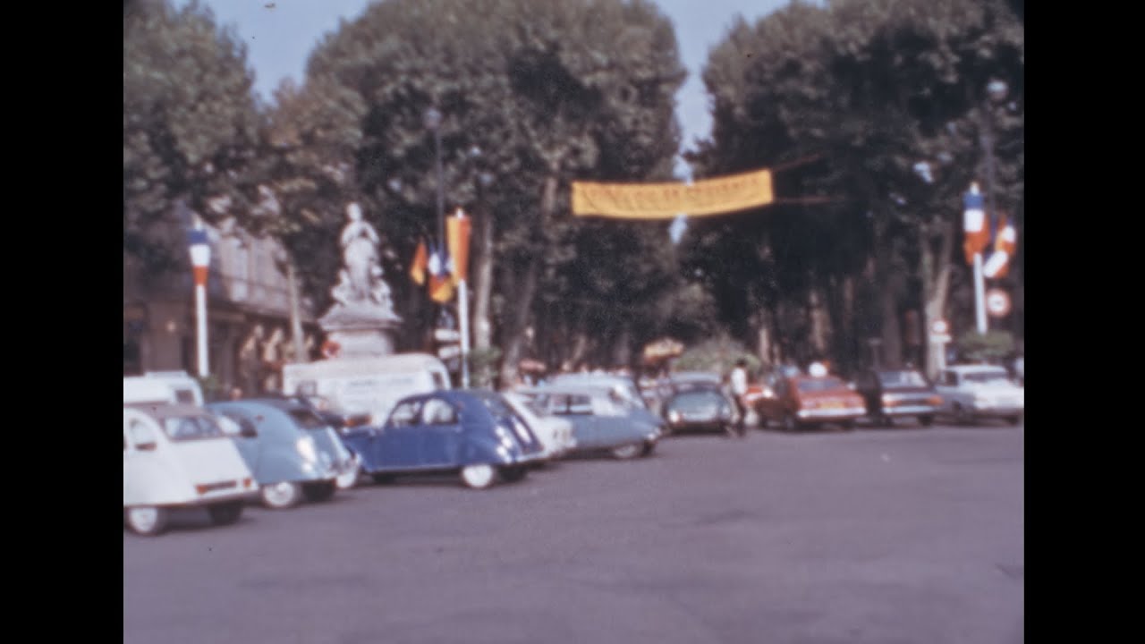 Aix-en-Provence 1973 archive footage