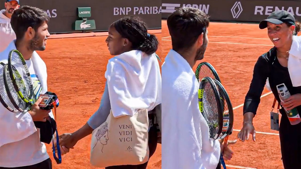 Alcaraz Shows Love to Coco Gauff & Madison Keys | Roland-Garros 2025