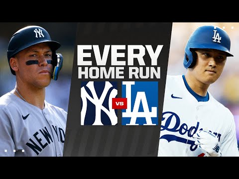 ALL 17 HOMERS between the Yankees and Dodgers in their World Series rematch!