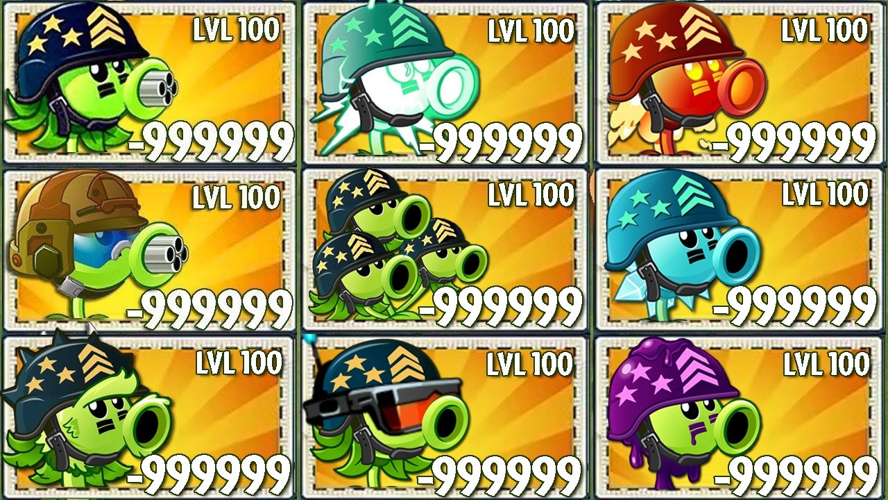 All Mega Gatling & Other Peashooter Battlez -Who Will Win? - Pvz 2 Plant vs Plant