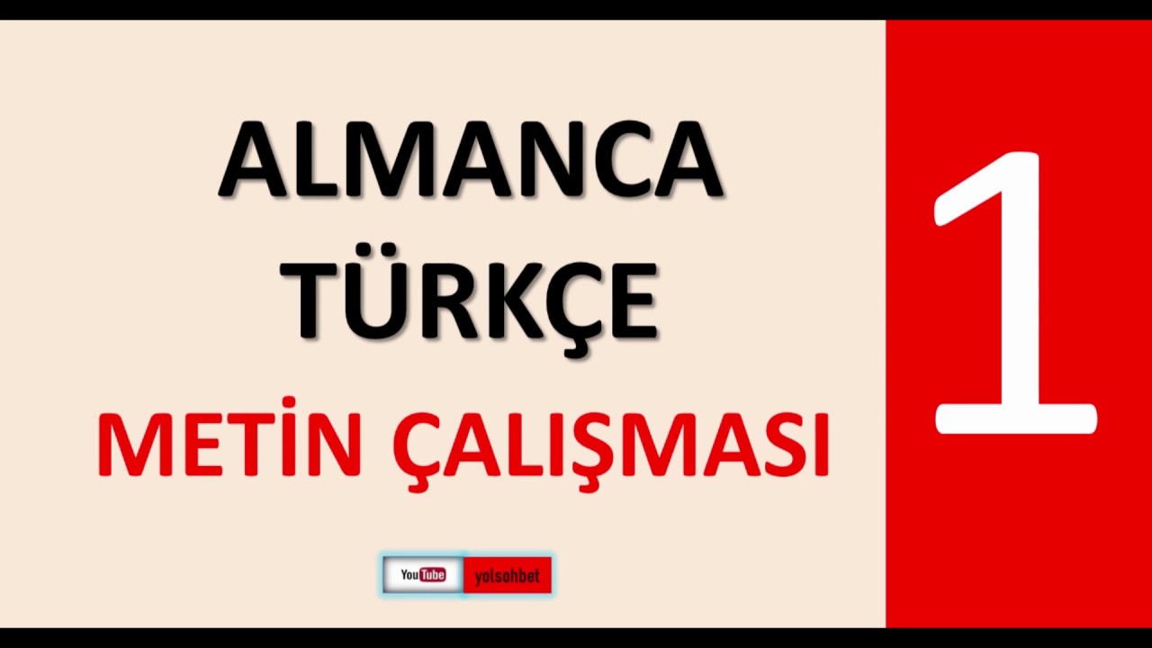 ALMANCA TÜRKÇE SESLİ METİN ÇALIŞMASI 1 / DEUTSCH | TURKISCH