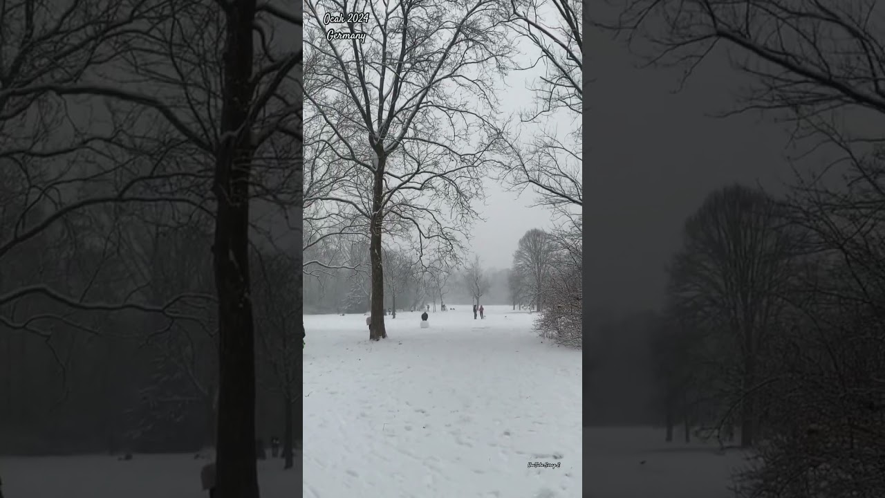 Almanya Kar Yağışı 🌨️Köln/İnsanlar Kar Oynamaya Gelmişler 🤩⛄️