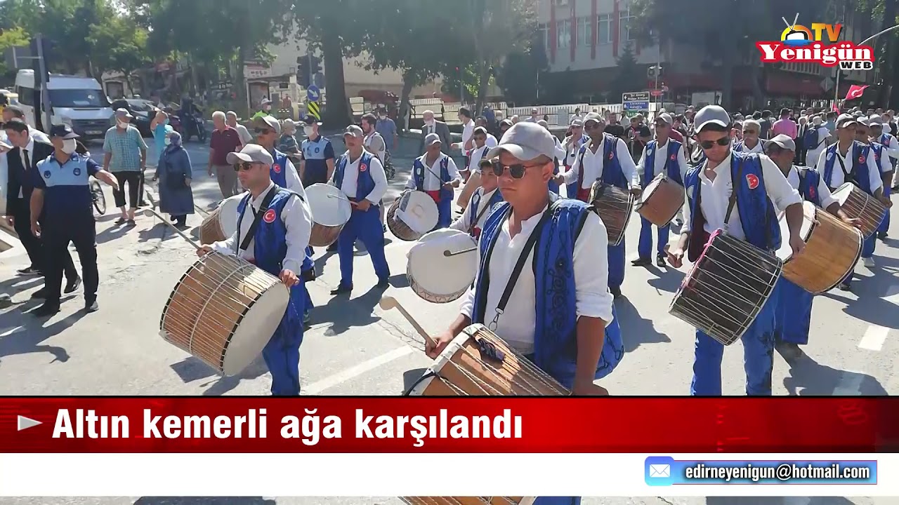 Altın kemerli ağa karşılandı