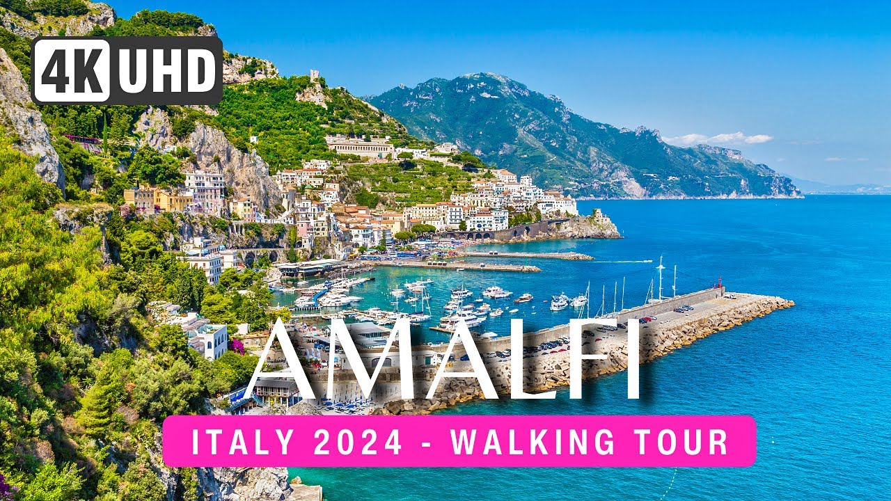 AMALFI Walking Tour 4K ITALY 2024 🇮🇹 - Amalfi Coast Italy 🏖️