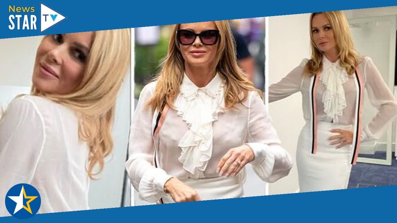 Amanda Holden, 51, accidentally exposes underwear in sheer blouse