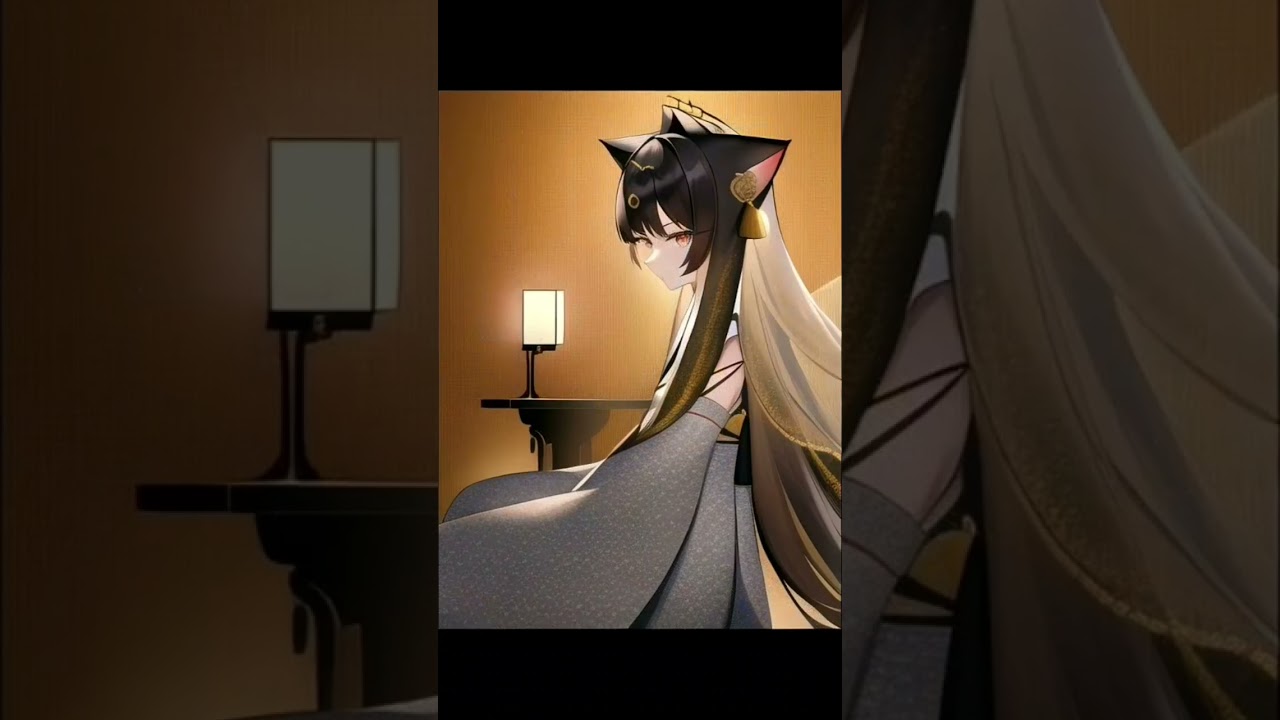 amazing #cat transformation into #anime cat girl #viralclips