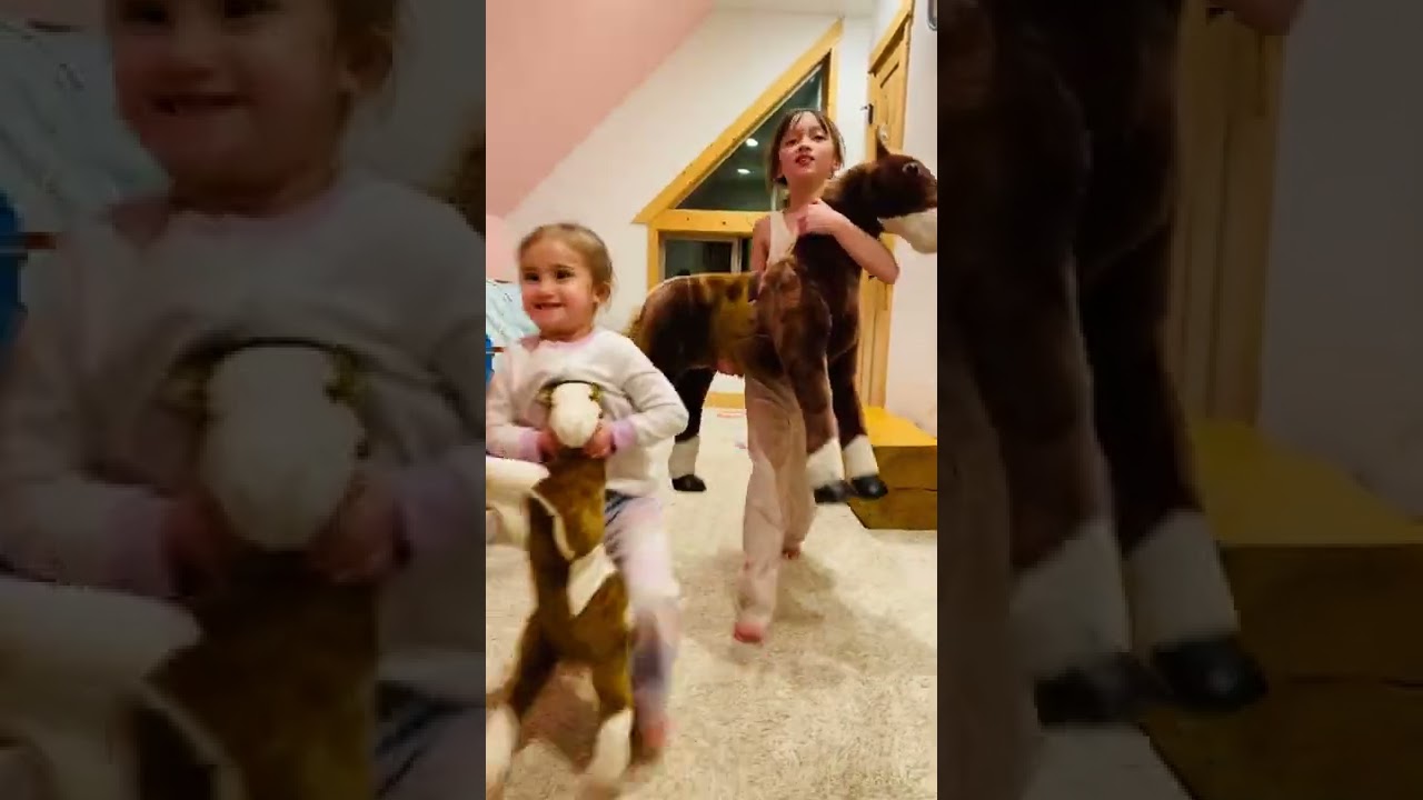 AMAZING SISTERS PLAYING HORSEY HORSEY RIDE RACE || PINAY USA