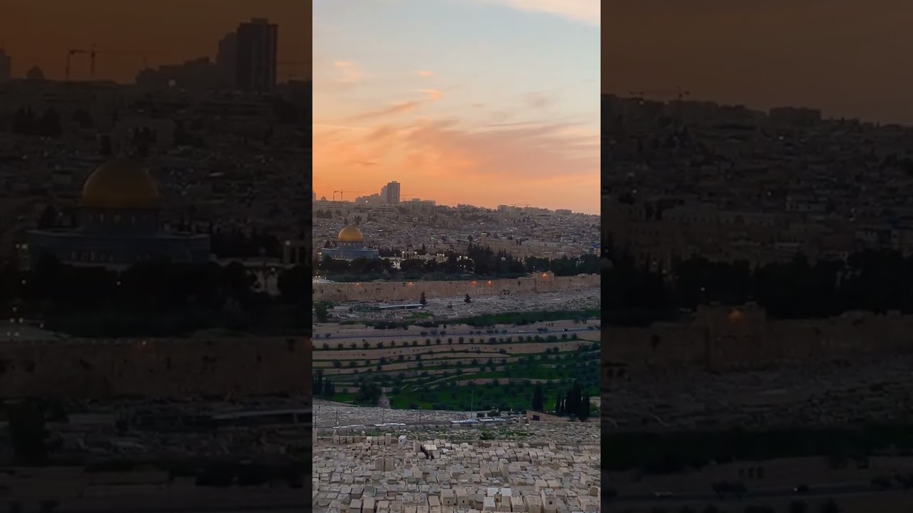Amazing sunset over Jerusalem Israel 🇮🇱from the olive mountain! By Mihaela Claudia P