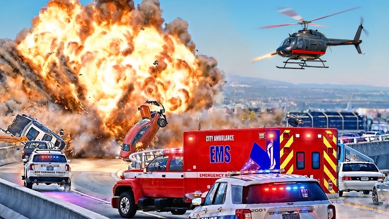 AMBULANCE ASSAULT | Epic Police & Helicopter Chase - BeamNG.Drive