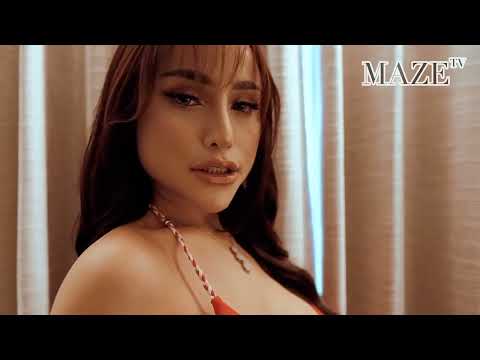 Amelia Intan sexy Orange Bikini