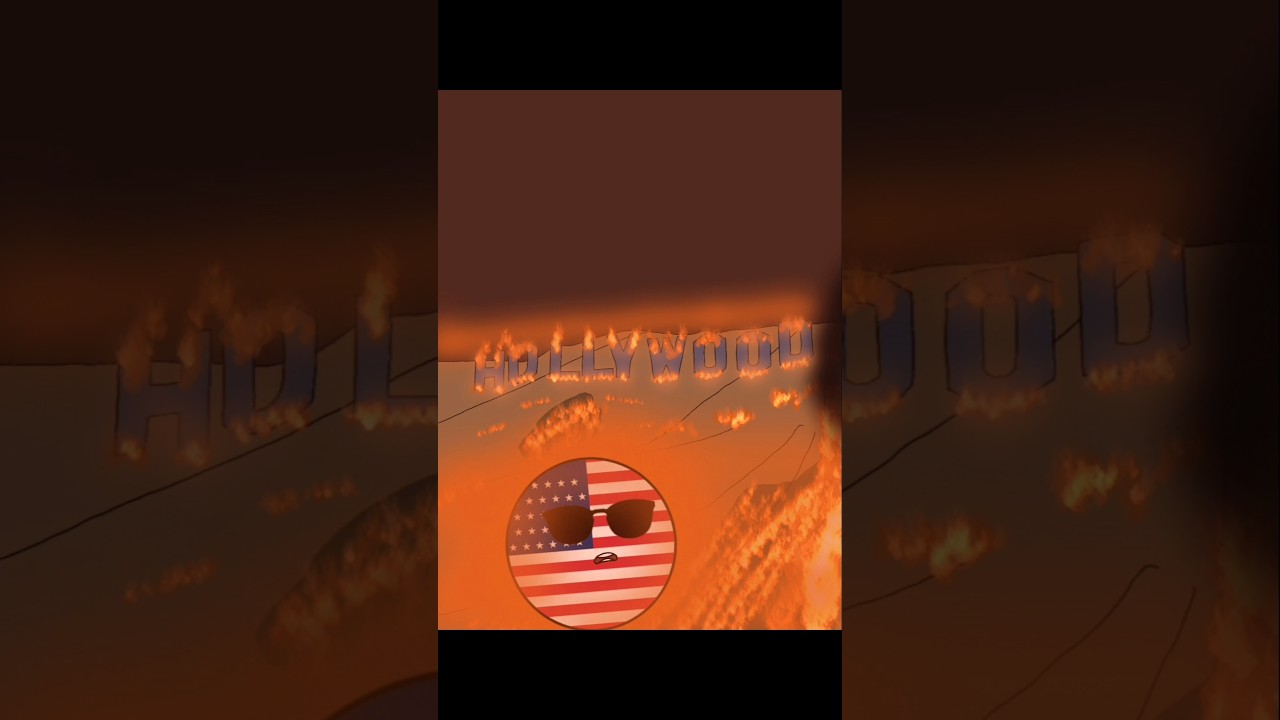 America is on fire#countryballs#america