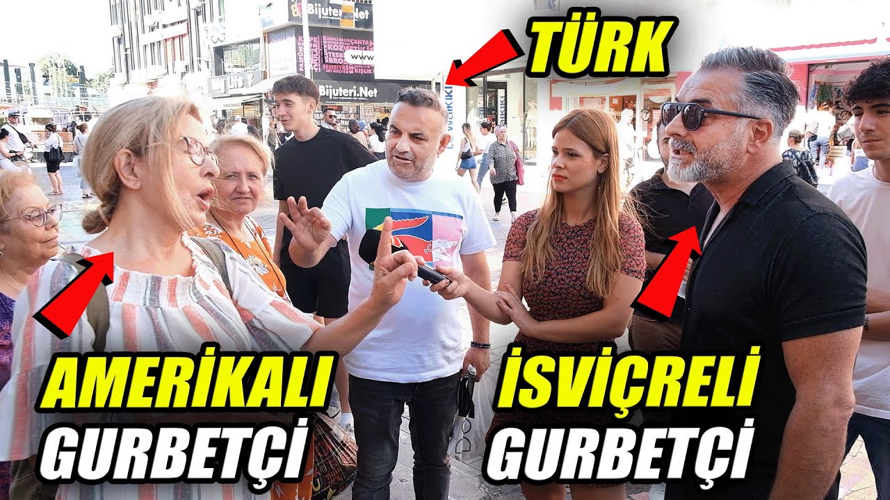 Amerikalı ve İsviçreli Gurbetçiler arasında ilginç tartışma..! | Sokak Röportajları