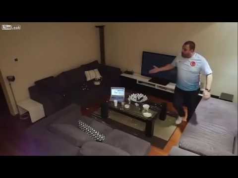 Angry Football Fan Smashes His TV and Laptop ⚽️ Turkey - Croatia ⚽️