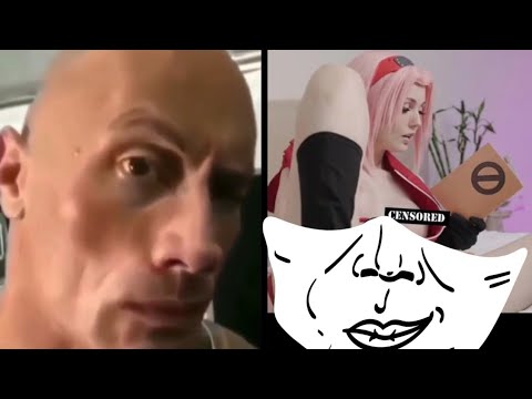 Anime vs cosplay ( the rock reaction ) naruto 🥵