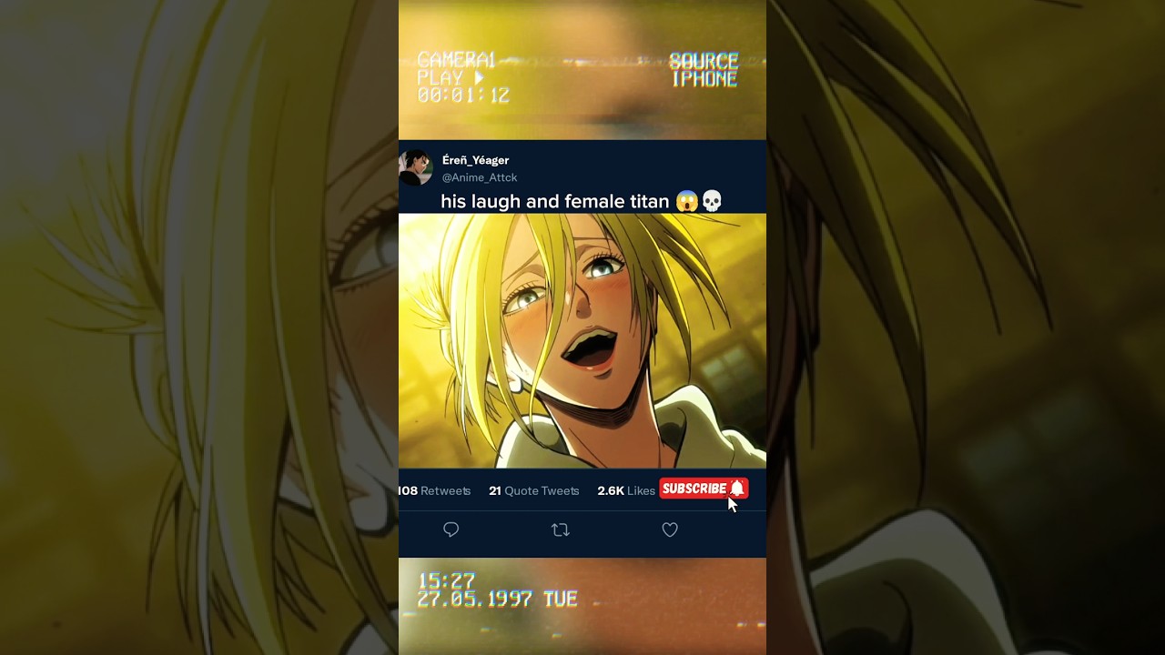 Annie's titan goosebumps😈🤯 (Edit/Amv) Attack on titan edit 4k #eren #aot #anime #kny