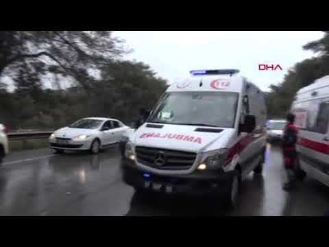 antalya kaza yapan otobusteki dehset anlari kamerada