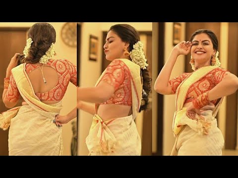 Anusree hot saree_Mallu hot_Aunty