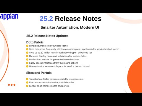 Appian Release 25.2 Highlights | Smarter Automation. Faster Insights. Modern UI | Full overview