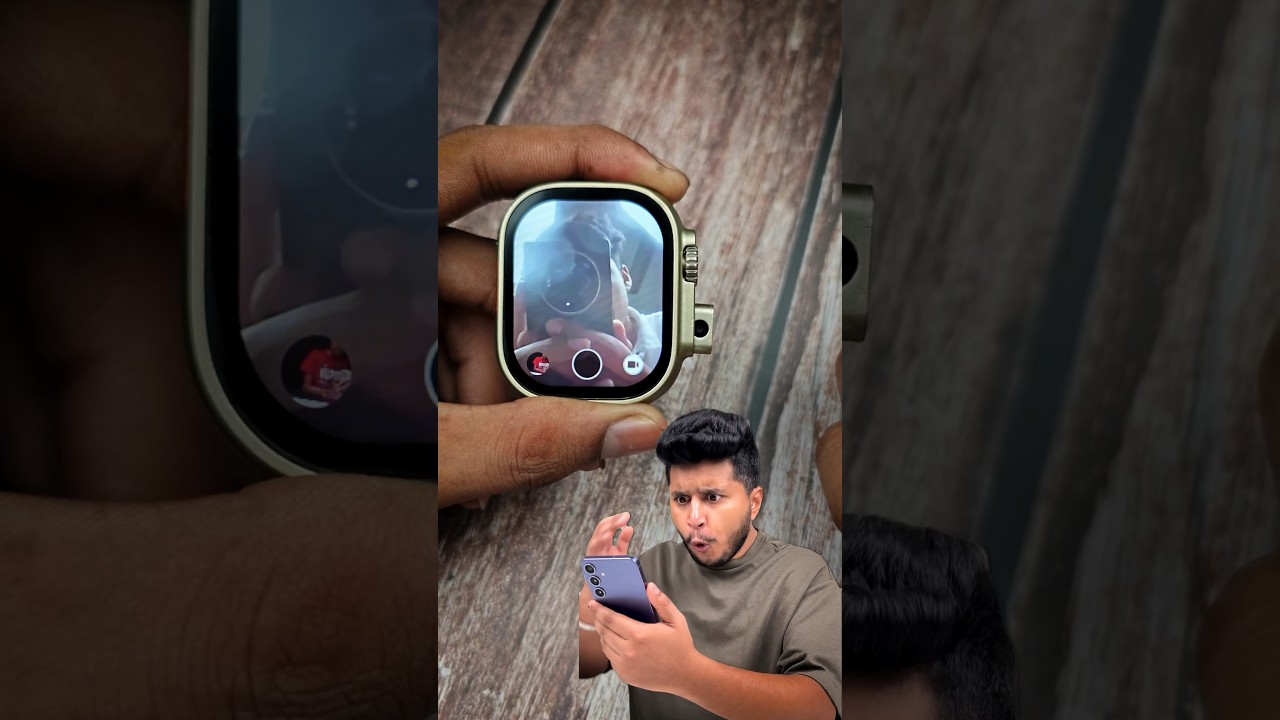 Apple Watch Ultra With SPY Camera 🤨 #shorts