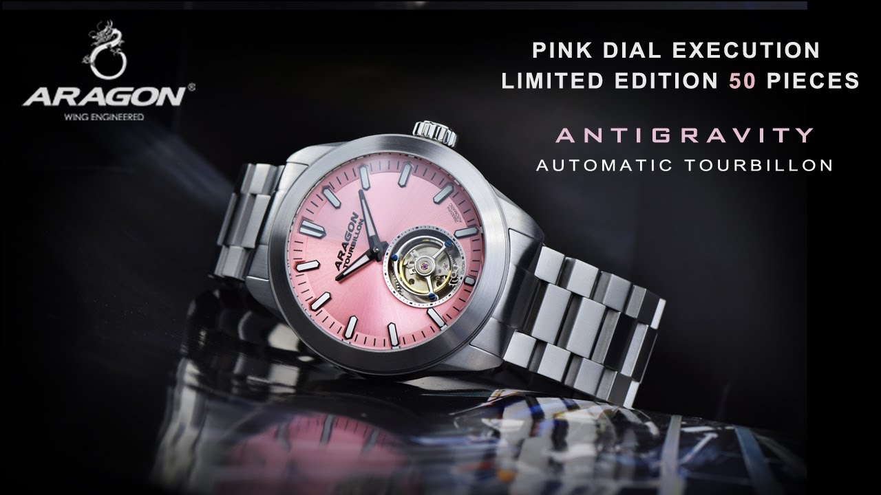 ARAGON® First Pink Dial Automatic Tourbillon Limited Edition 50