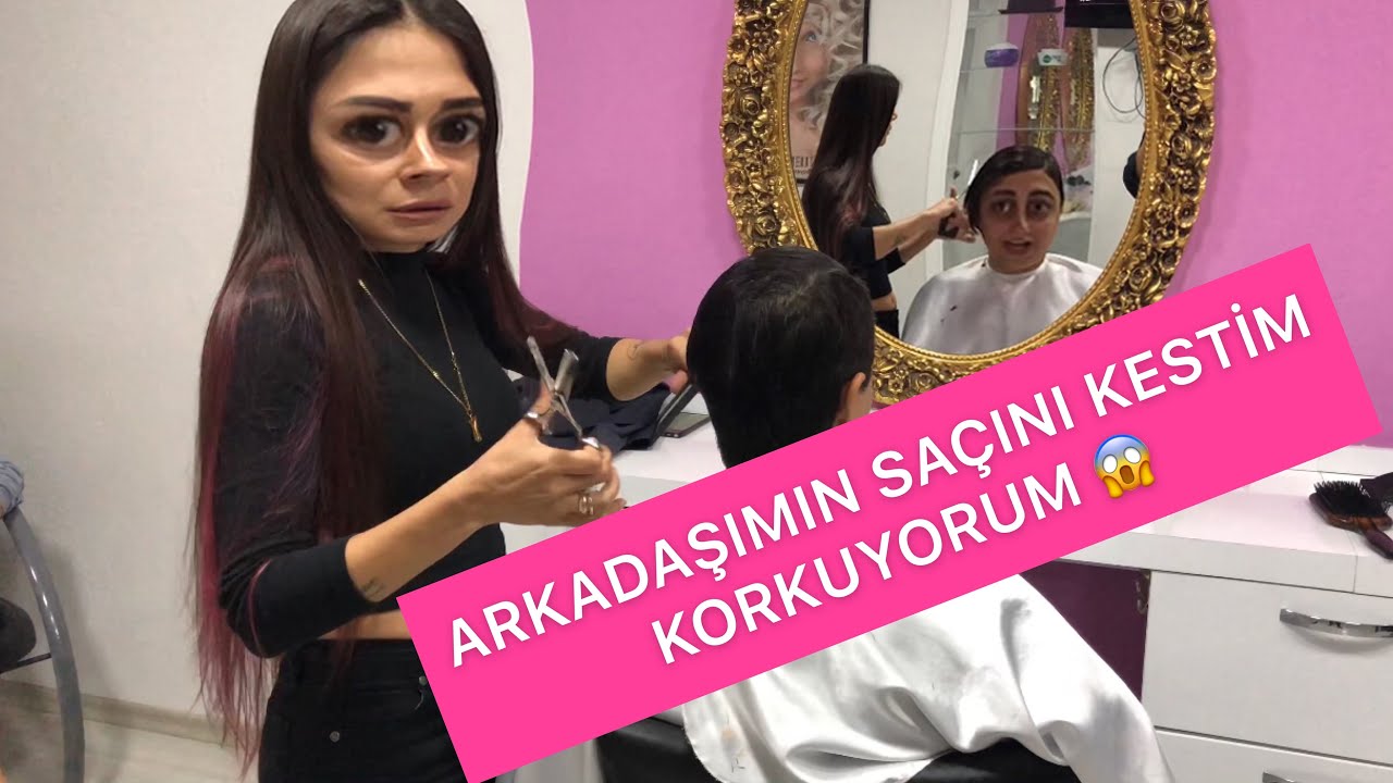 Arkadaşımın Saçını Kestim 🤭