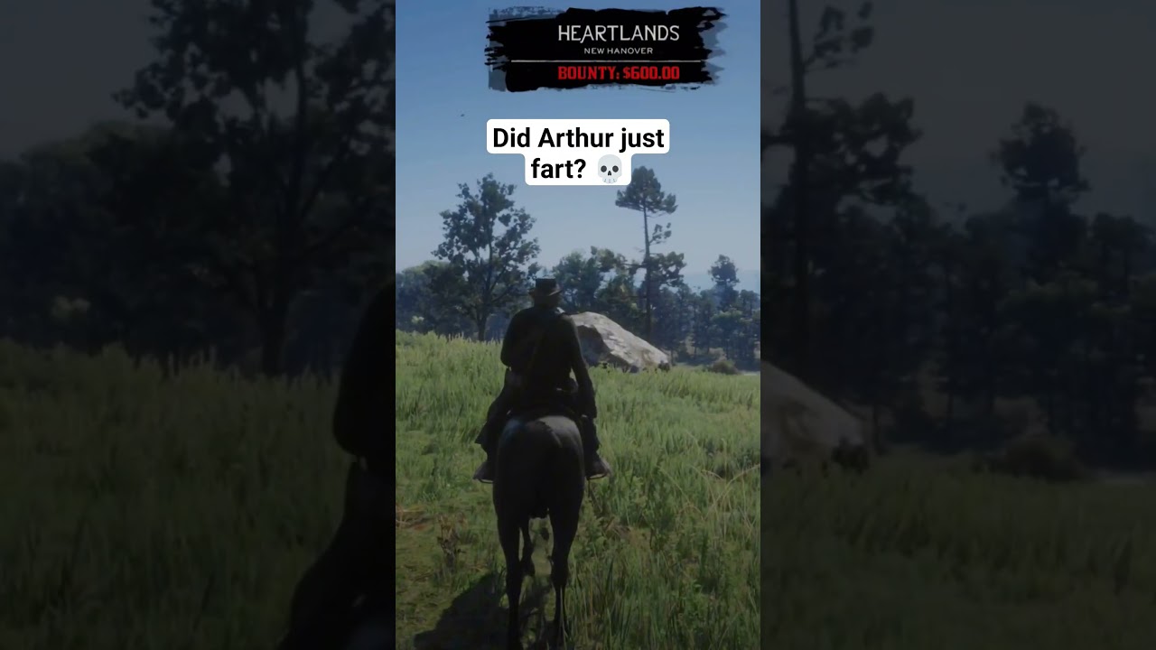 Arthur farted! (Great detail in RDR2)
