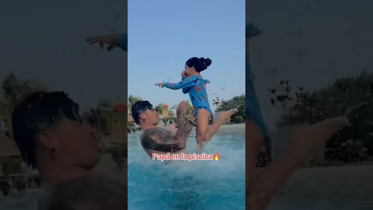 Así es Papá y Mamá en la piscina😂😱