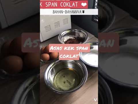 Asas kek span coklat
