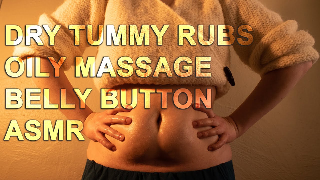 ASMR | Dry Tummy Rubs, Oily Massage, Belly Button Sounds