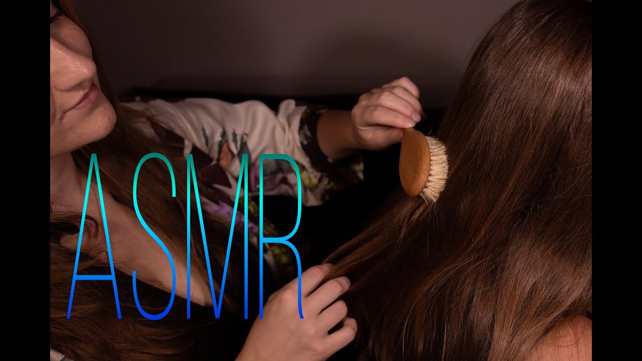ASMR | hair combing + head and neck massage (English subtitles)