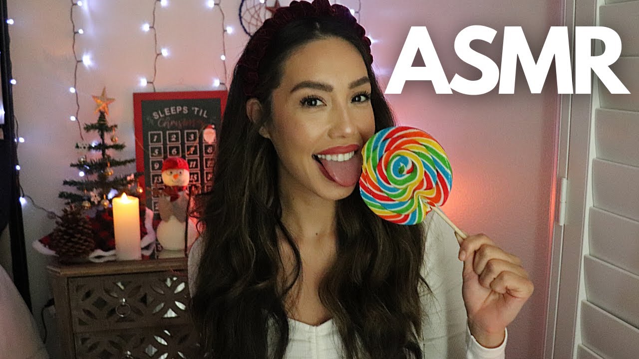 ASMR ✨ Lollipop Eating 🍭 with Yummy Mouth Sounds 🎄