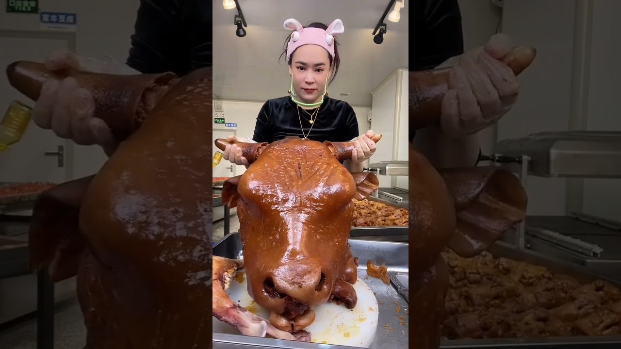 Asmr Eating Cow Head🐮#shorts #viralshorts #asmreating