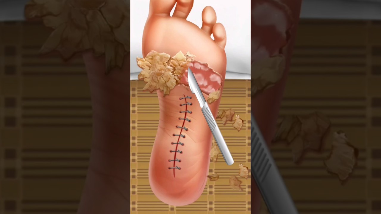 ASMR foot wart treatment | ASMR Deep cleaning animation | #asmr #asmrvideo #asmrcommunity #asmrspot