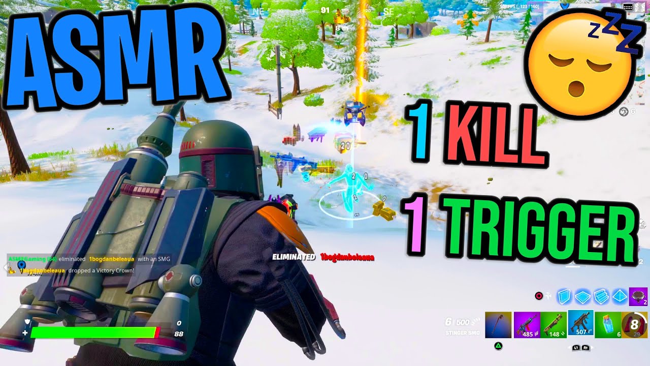 ASMR Gaming 😴 Fortnite 1 Kill = 1 Trigger Relaxing Mouth Sounds 🎮🎧 Controller Sounds + Whispering 💤
