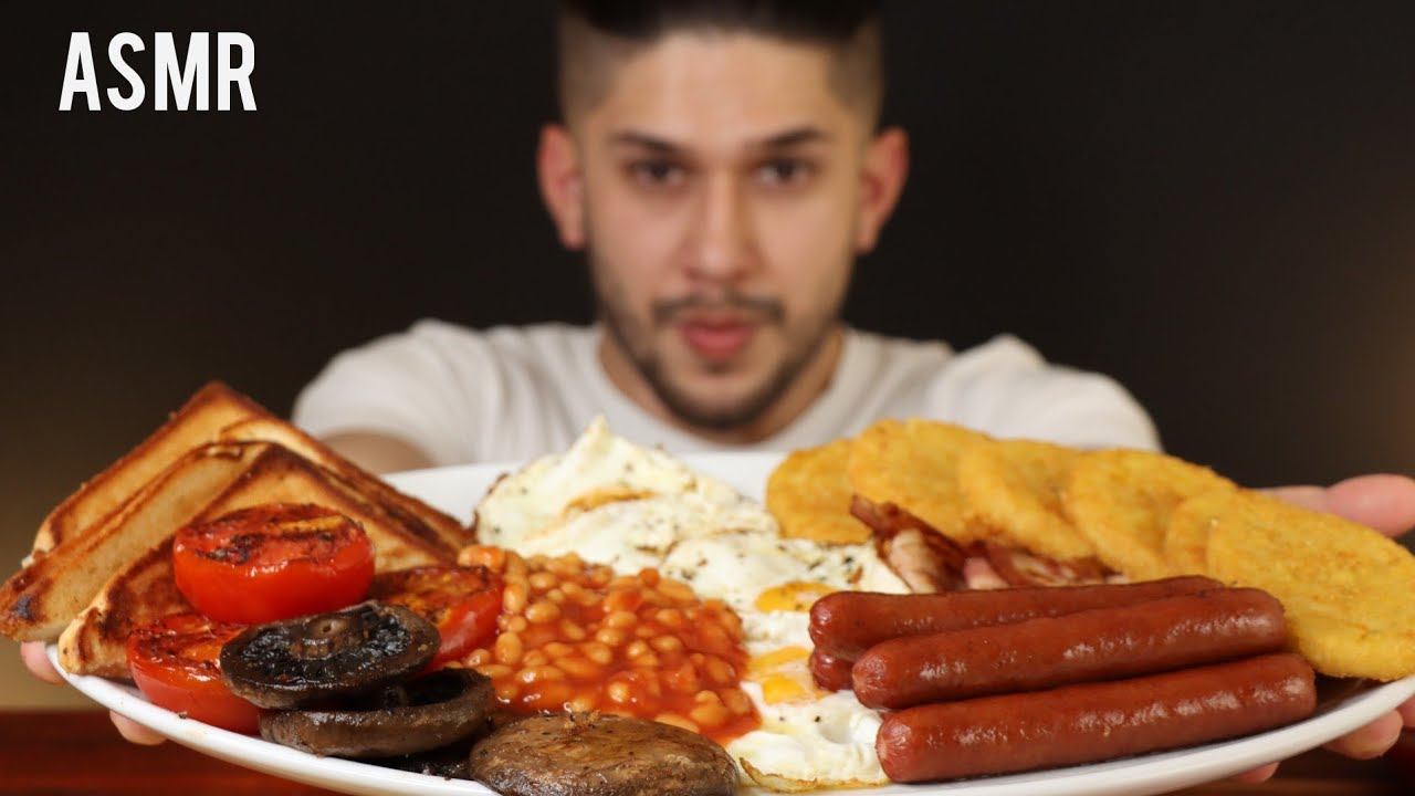 ASMR GIANT FULL ENGLISH BREAKFAST | MUKBANG *REAL EATING SOUNDS*