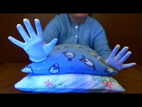 ASMR Puffing Up Pillows | White Satin Gloves
