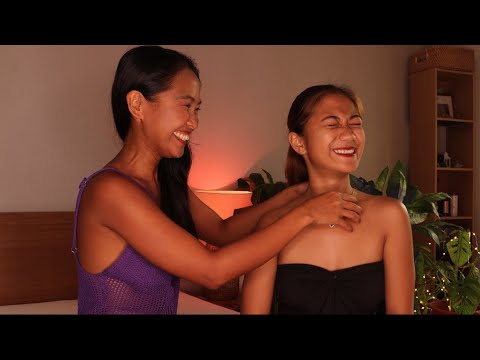 ASMR Tickle therapy with Ej and Herzel! (Neck, Ears, Nape)😂😁