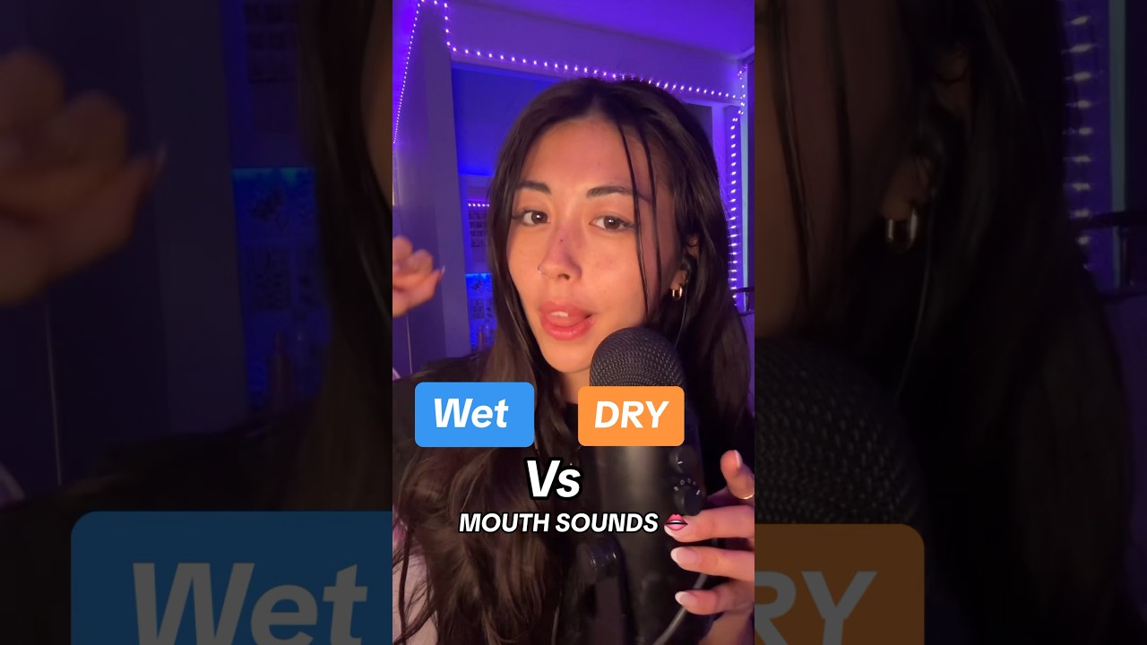 Asmr wet mouth sounds vs dry mouth sounds asmr p1 #asmr #fastasmr #asmrmouthsounds #mouthsounds