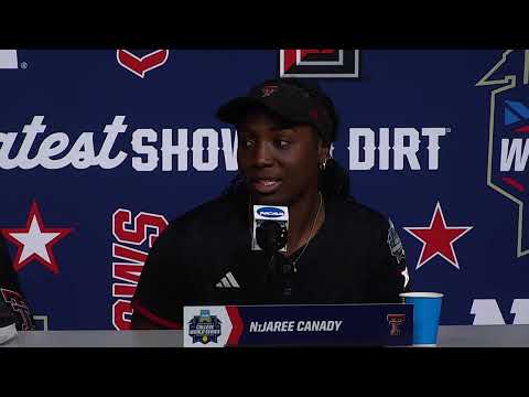 At Texas Tech softball postgame, Red Raiders and NiJaree Canady react to Reese Atwood WCWS hit